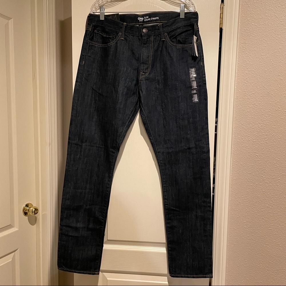 Gap Men’s Dark Denim Slim Jeans 34x32